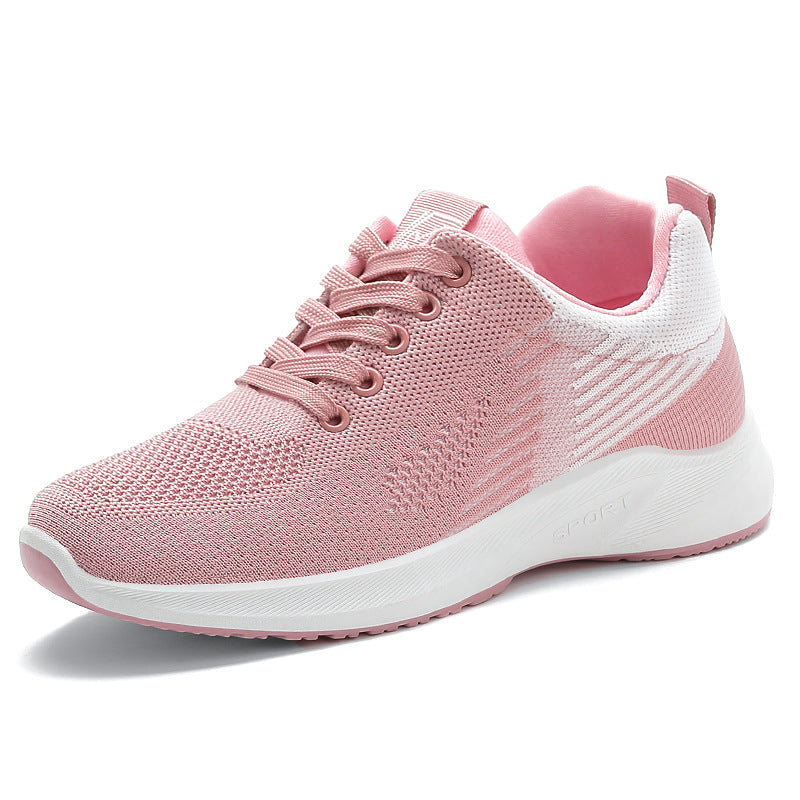 Womens Breathable Mesh Lightweight Low Top Lace Up Trainers