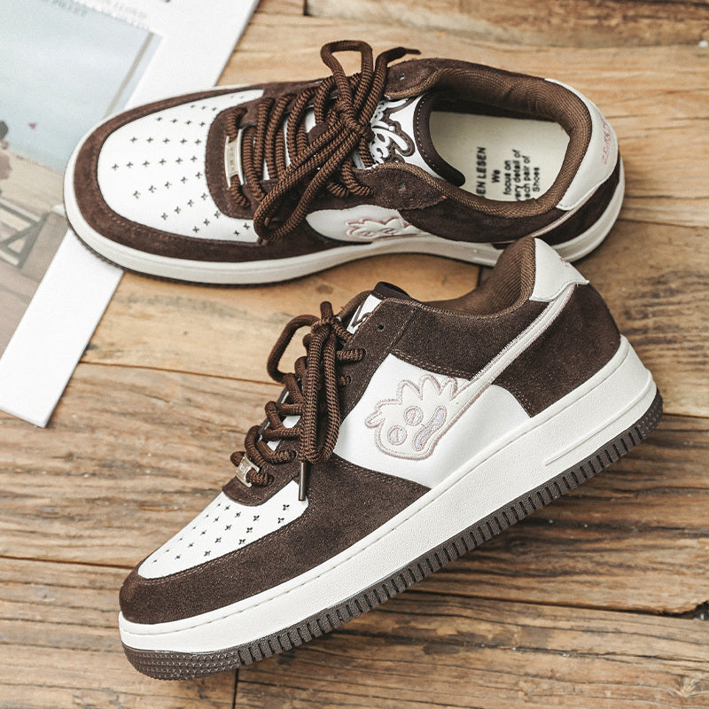 Unisex Breathable Low Top Lace Up Round Toe Trainers
