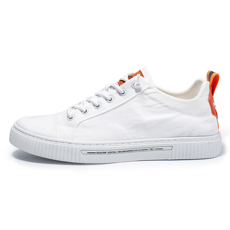 Mens Canvas Breathable Height Increasing Low Top Trainers