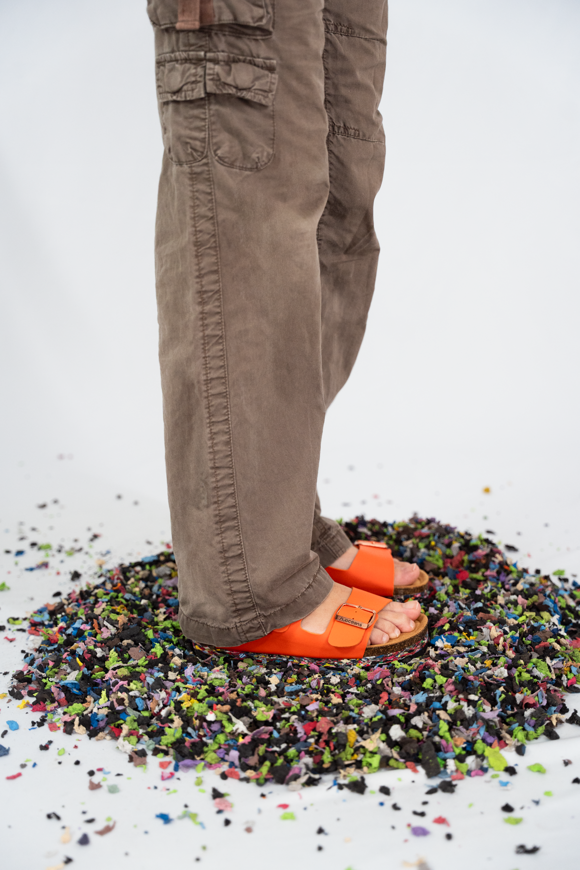 Nuoceans Tropic Orange Vegan Sandals