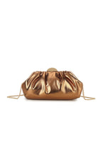Bronze Ruched Clutch Bag