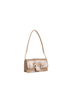 Beige Faux Leather Clutch Bag