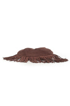 Brown Faux Suede Fringe Handbag