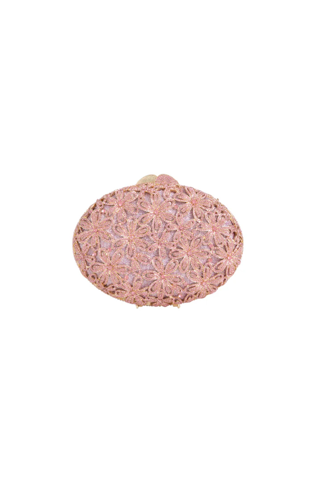 Pink Crystal Embellished Evening Bag