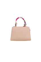 Nude Satin Top Handle Handbag