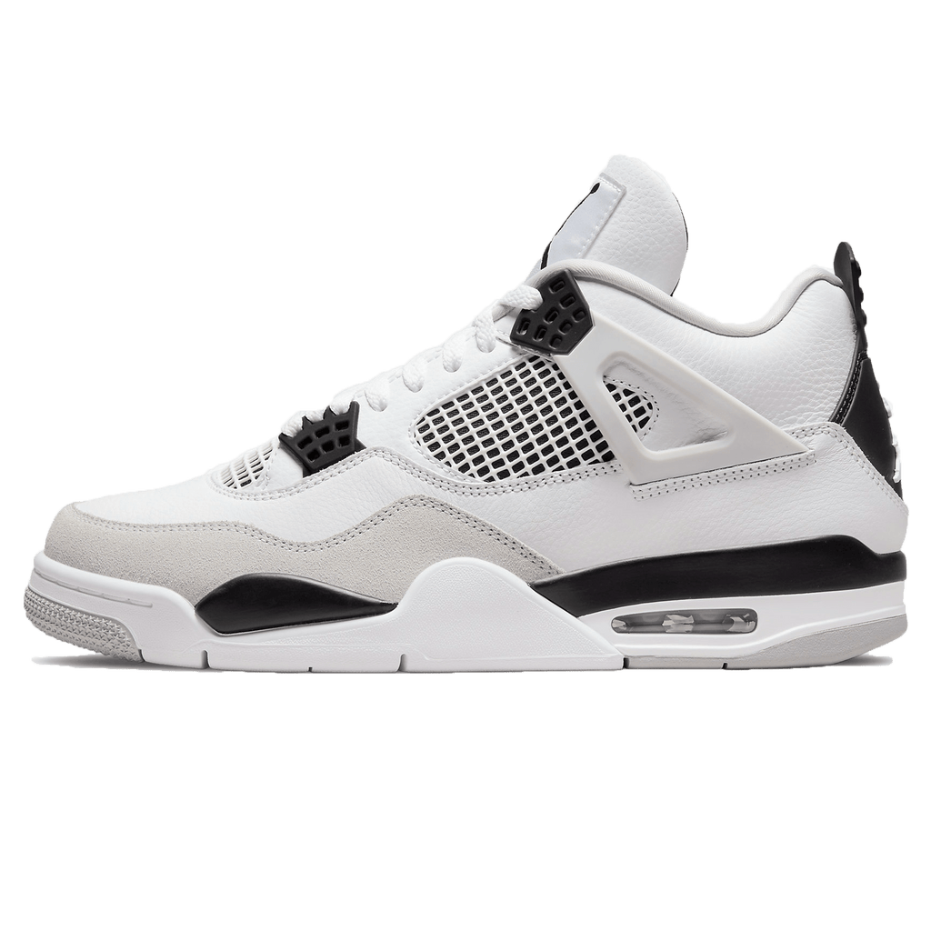 Air Jordan 4 Retro Military Black trainers main side profile