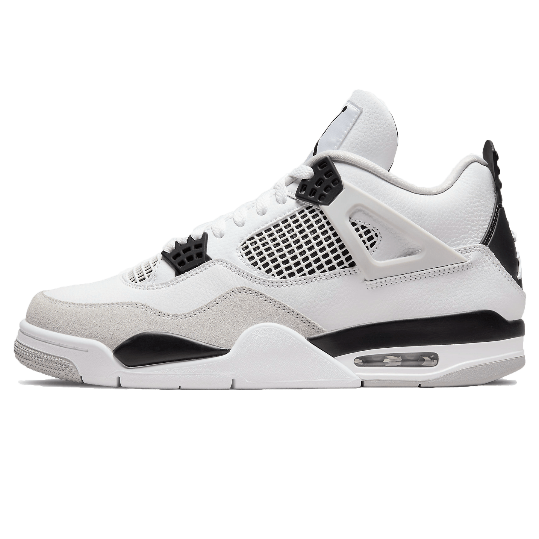 Air Jordan 4 Retro Military Black trainers main side profile