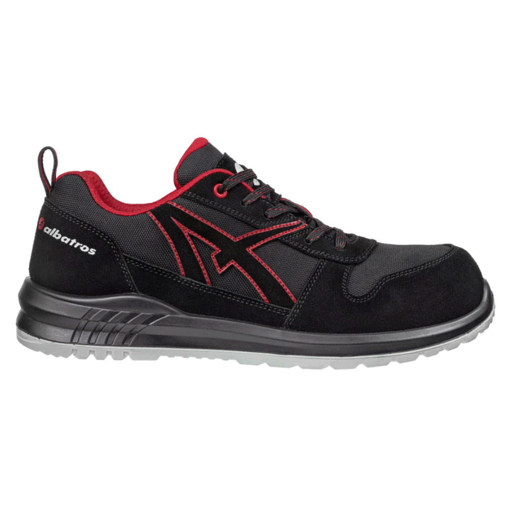 Albatros Clifton Low S3 SRC Safety Work Safety Trainers Shoe Black / Red