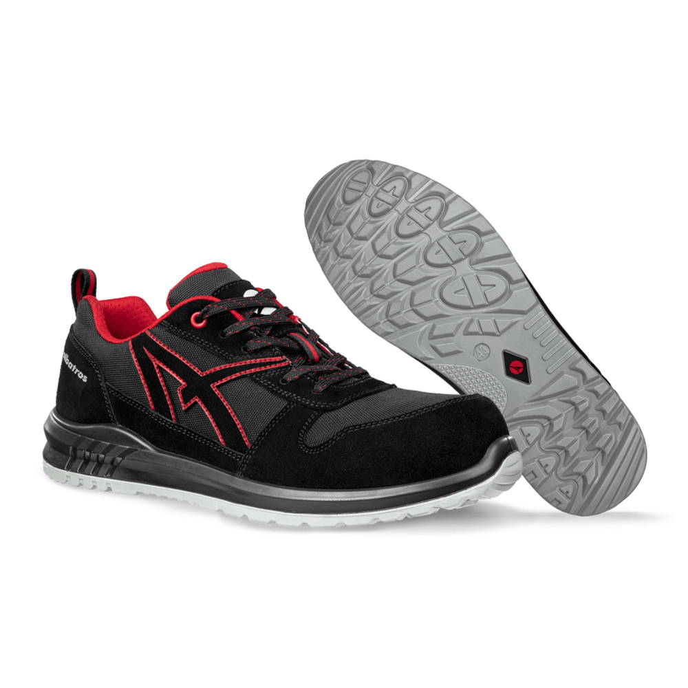 Albatros Clifton Low S3 SRC Safety Work Safety Trainers Shoe Black / Red