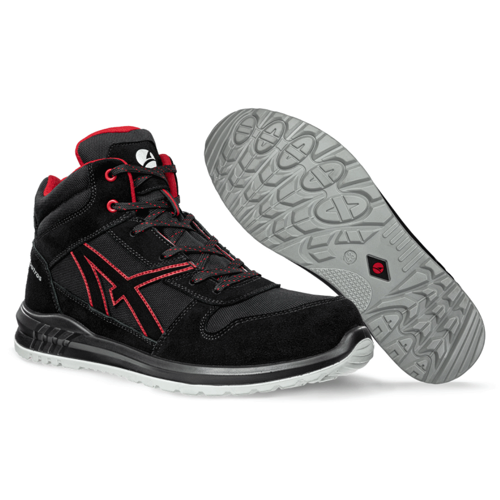 Albatros Clifton Mid S3 SRC Safety Work Trainer Safety Boots Black / Red