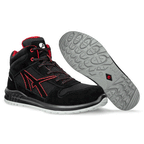 Albatros Clifton Mid S3 SRC Safety Work Trainer Safety Boots Black / Red