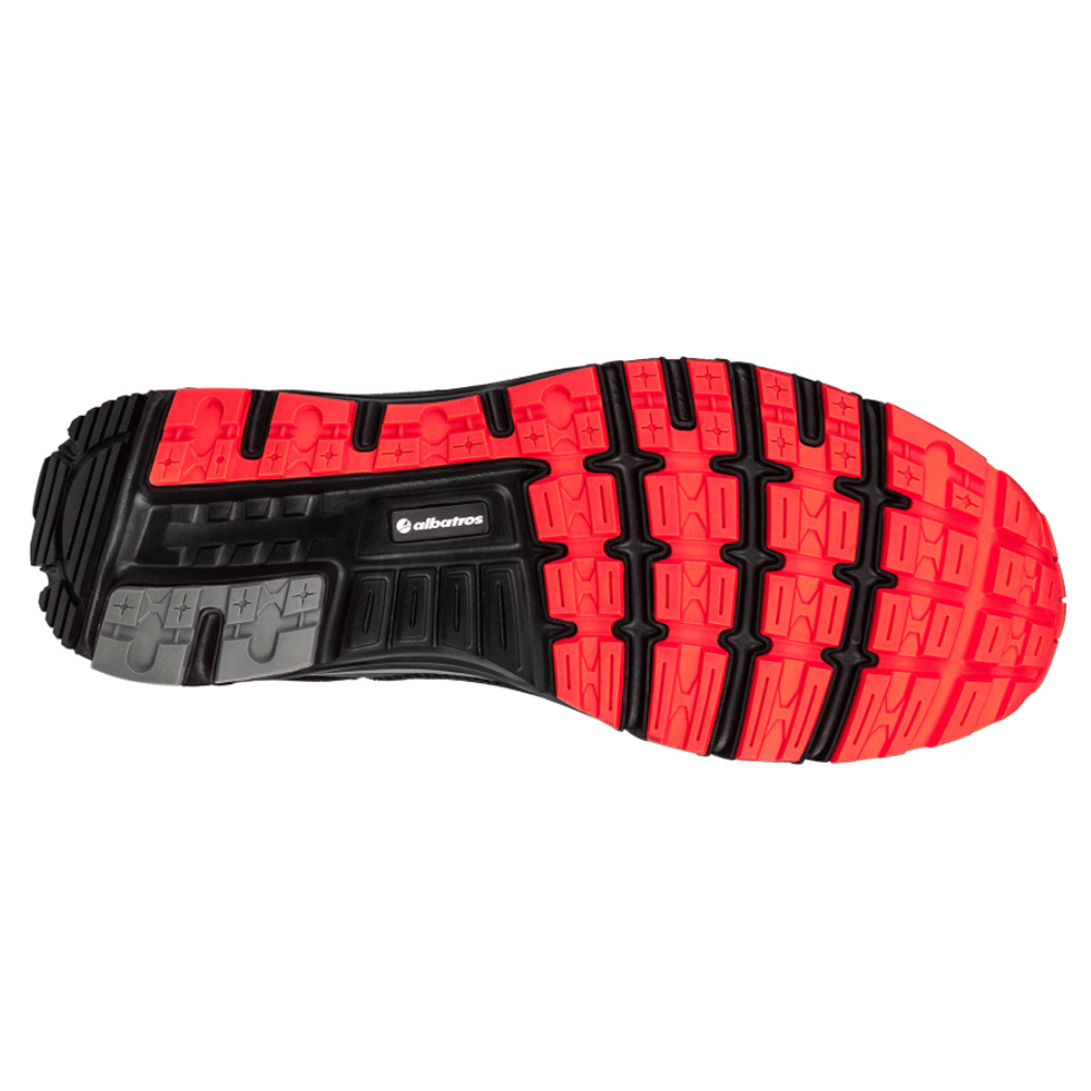 Albatros Lift Impulse Low S1P ESD HRO SRA Safety Work Safety Trainers Shoe Black / Red / Blue / Black