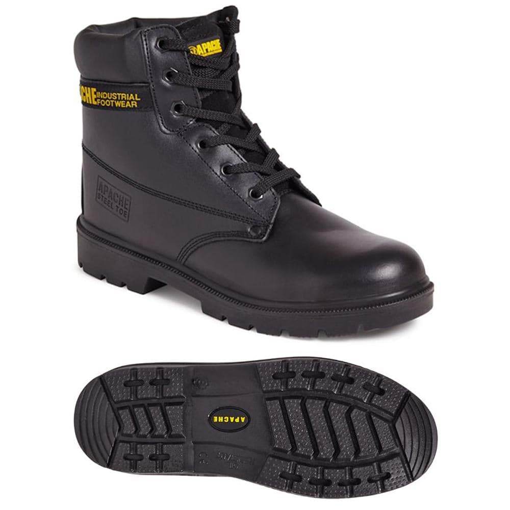 Apache AP300 Leather Workwear Work Shoe Safety Boots Steel Toe Cap