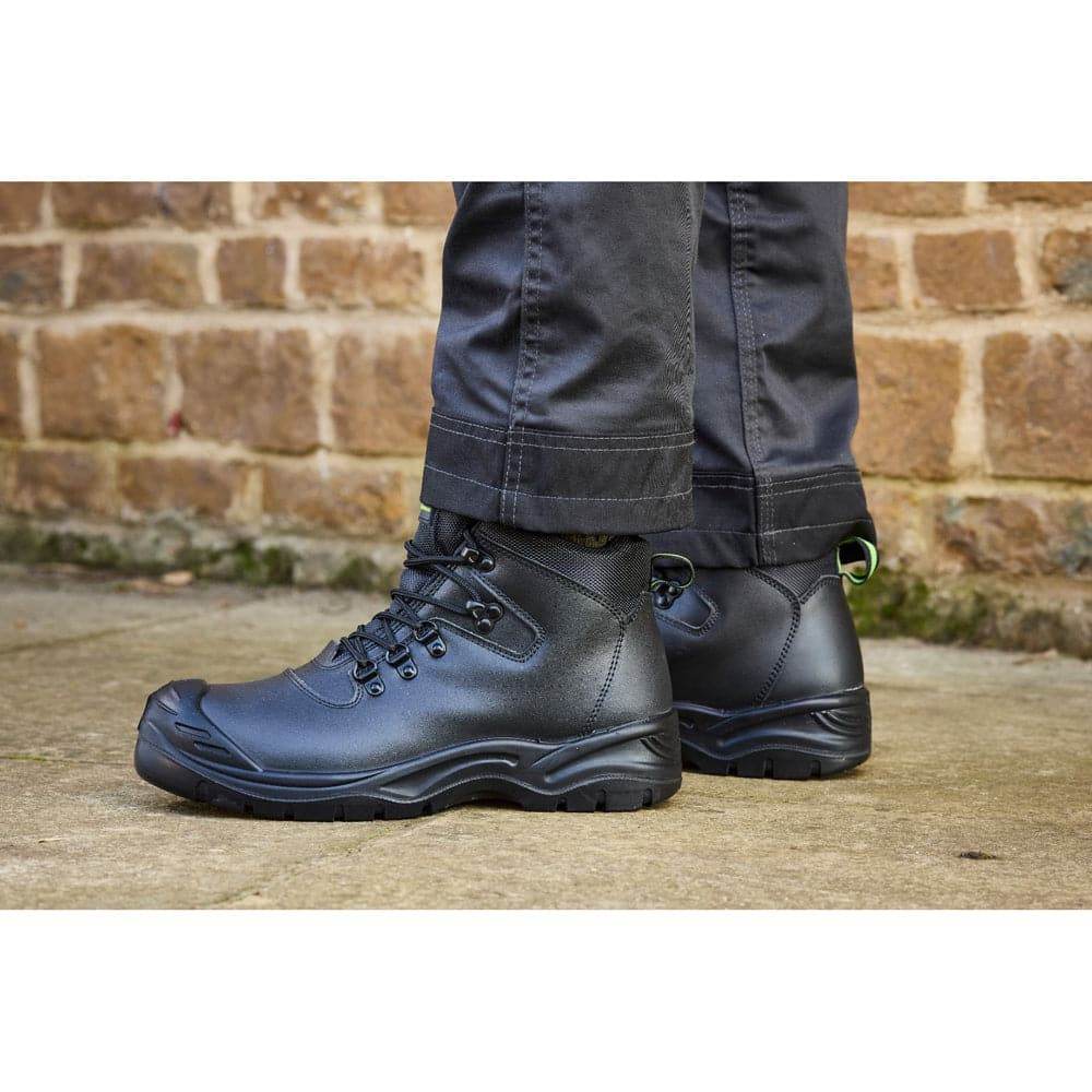 Apache Jupiter Black Mid-Cut Safety Work Safety Boots