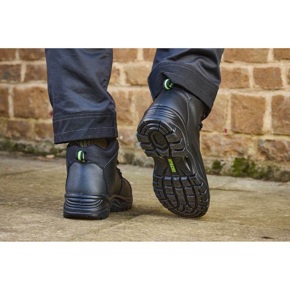 Apache Jupiter Black Mid-Cut Safety Work Safety Boots
