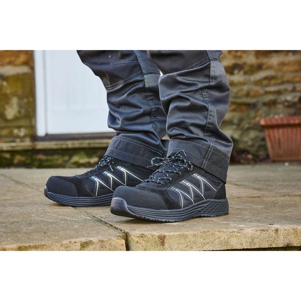 Apache Venus Non-Metallic Lightweight Safety Work Safety Trainers Black