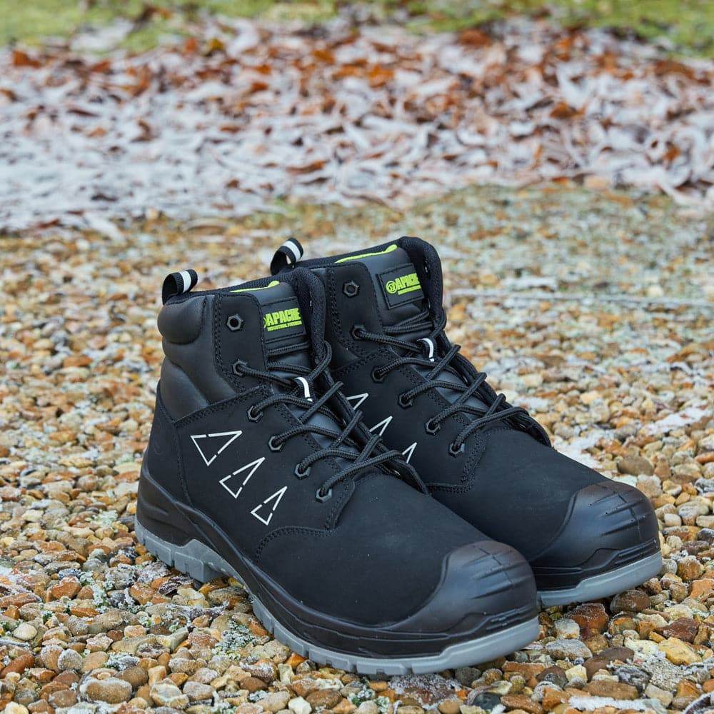 Apache Armstrong Edv S3L Water Resistant Safety Work Boot Black