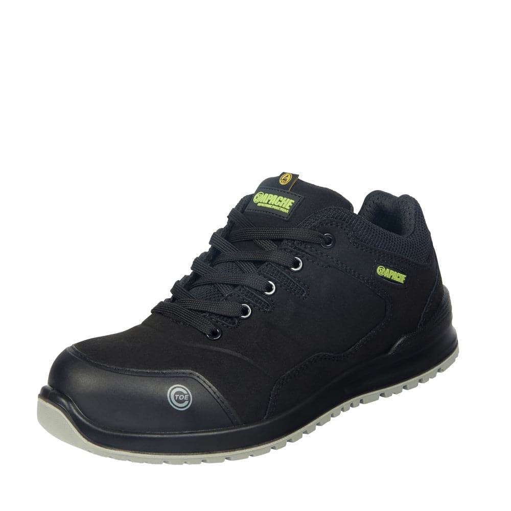 Apache Brampton S3 ESD Non-Metallic Lightweight Safety Work Safety Trainers Black