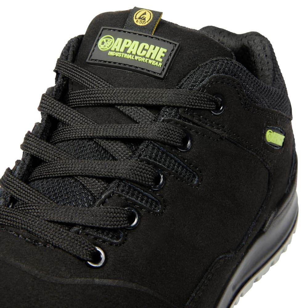 Apache Brampton S3 ESD Non-Metallic Lightweight Safety Work Safety Trainers Black