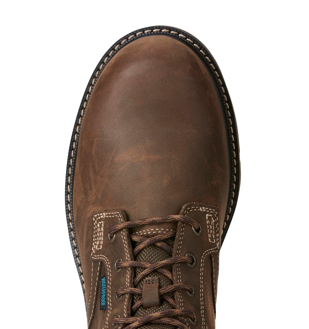 Ariat P13621 Groundbreaker 6" Lace Steel Toe Waterproof Work Safety Boots Brown