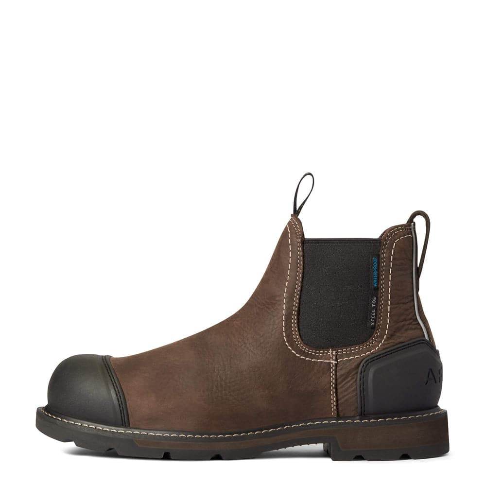 Ariat P22092 Groundbreaker Chelsea Xtr Waterproof Steel Toe Dealer Boots Dark Brown