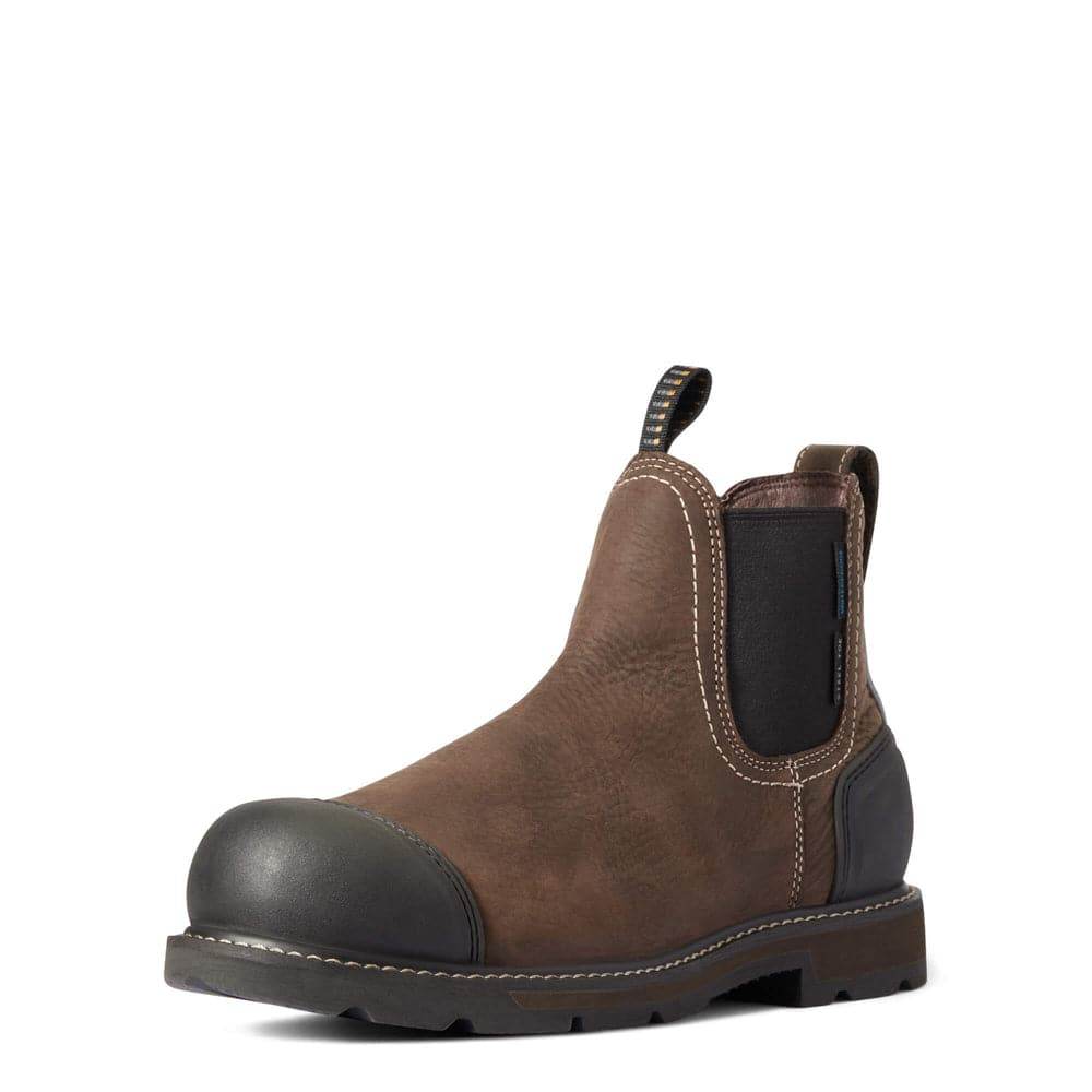 Ariat P22092 Groundbreaker Chelsea Xtr Waterproof Steel Toe Dealer Boots Dark Brown
