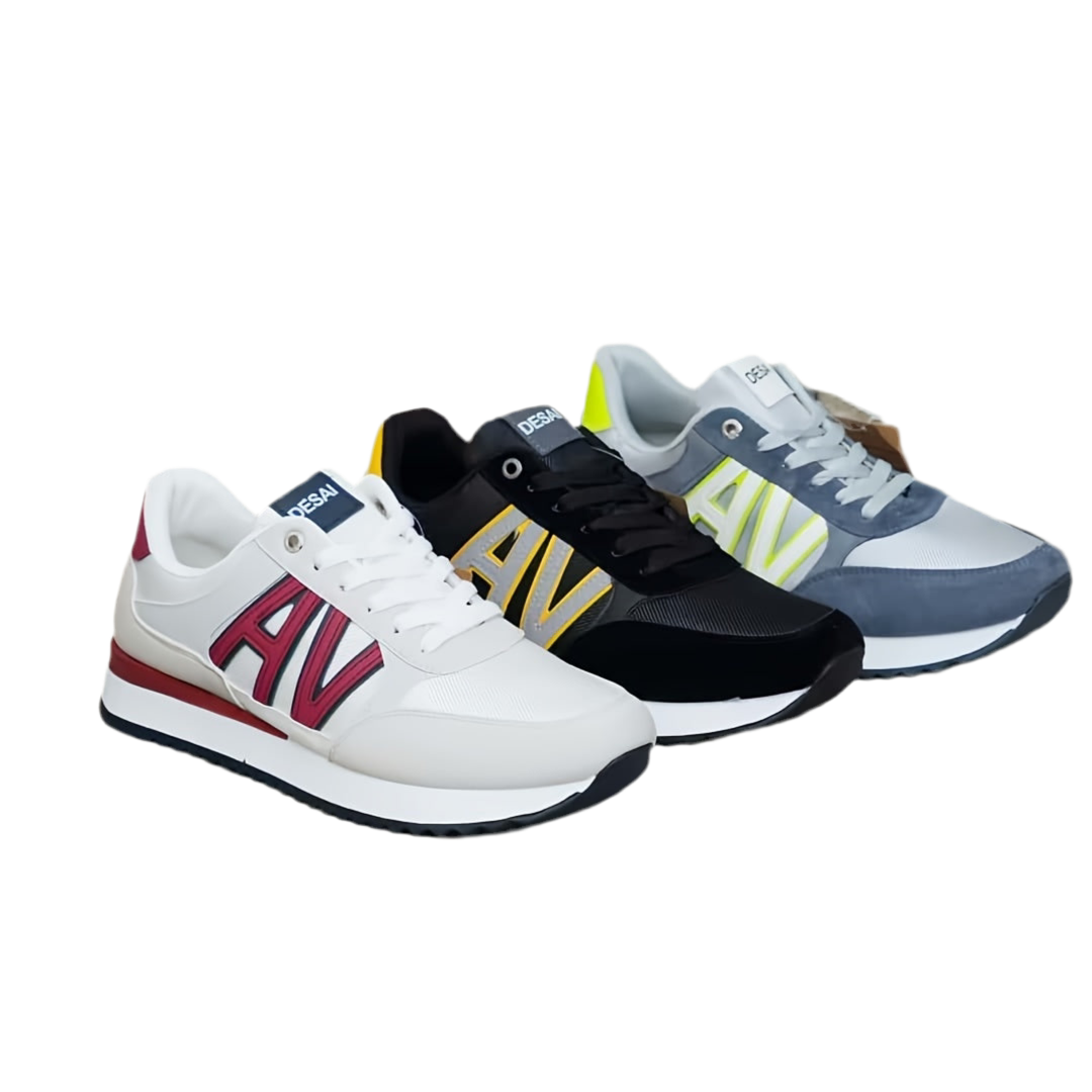 Mens Breathable Low Top Lace Up Round Toe Running Trainers