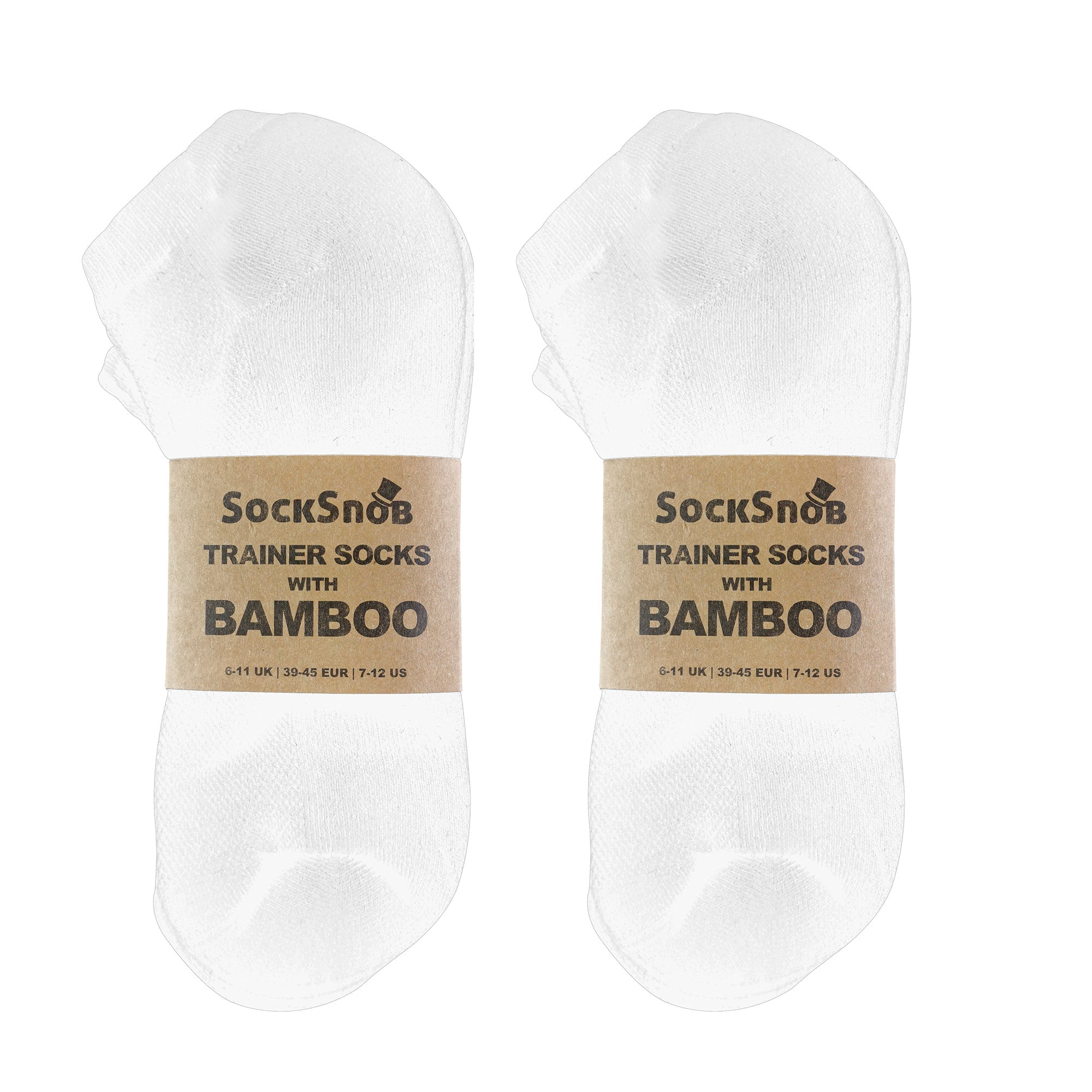 Sock Snob Mens Bamboo / Organic Cotton Low Cut Trainer Socks (Multipack Options)