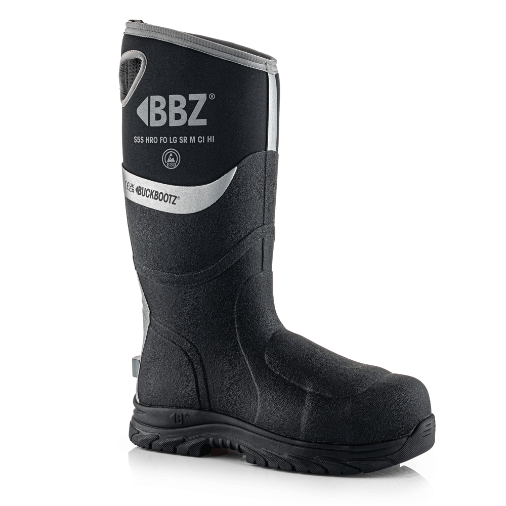 Buckler BBZ9000 Neoprene Safety Wellington Boots Black / Grey / Orange