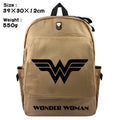Wonder Woman canvas travel backpack alternate style view