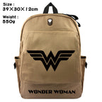 Wonder Woman canvas travel backpack alternate style view