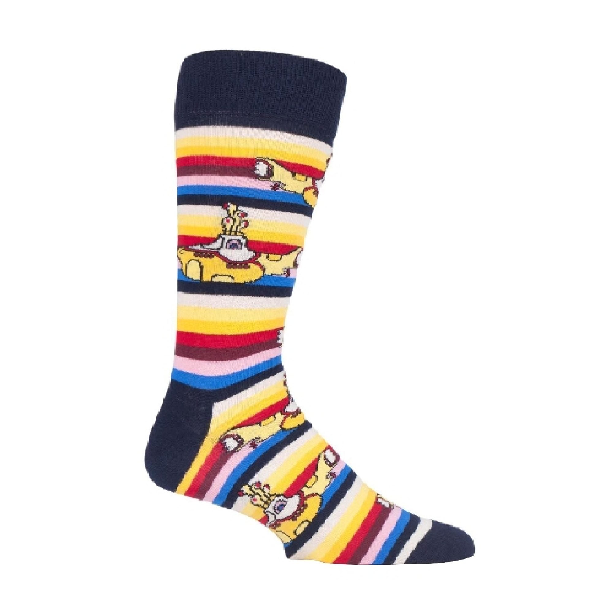 Happy Socks 1 Pack Mens Official Licensed The Beatles Novelty Socks