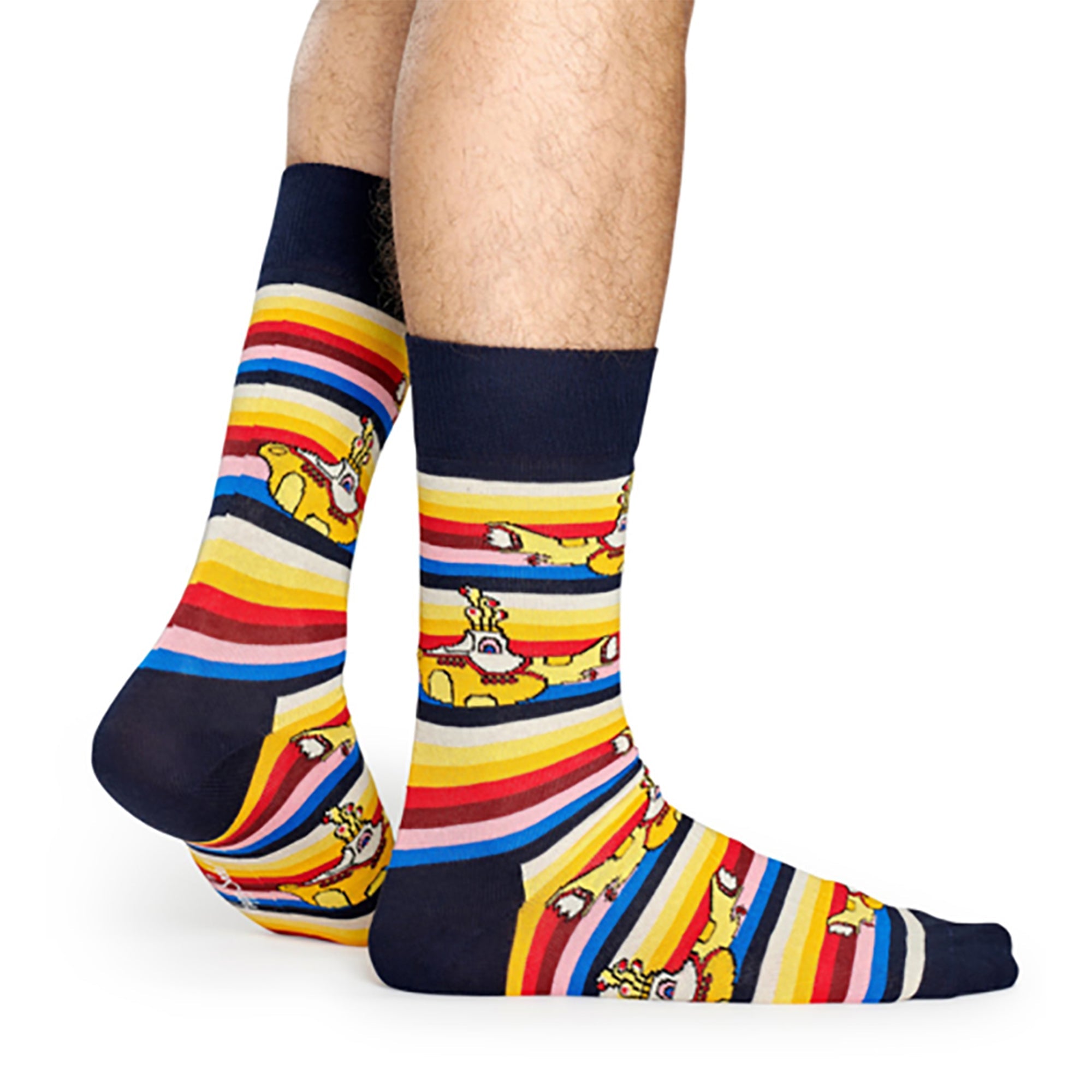 Happy Socks 1 Pack Mens Official Licensed The Beatles Novelty Socks