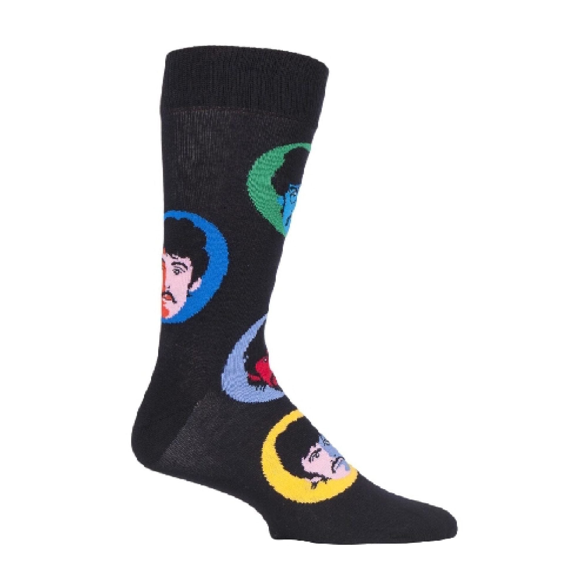 Happy Socks 1 Pack Mens Official Licensed The Beatles Novelty Socks
