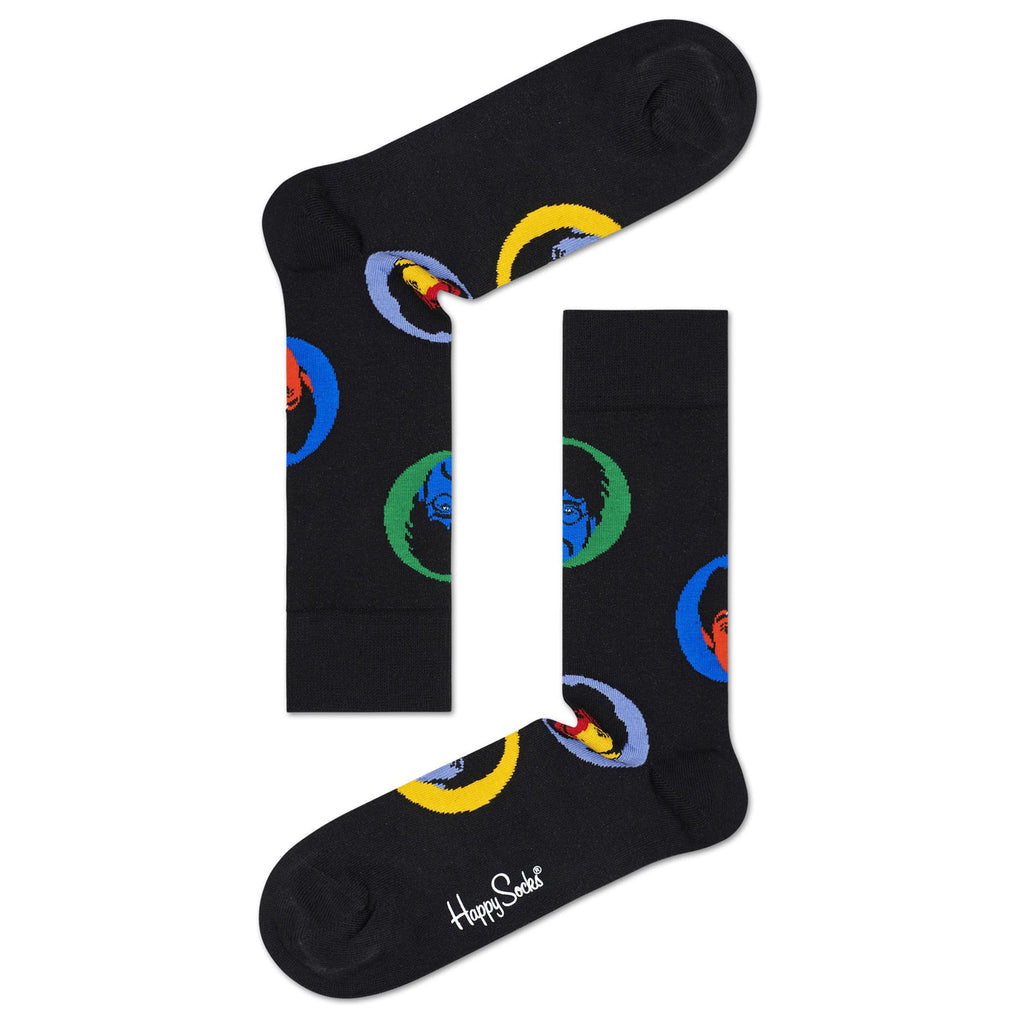 Happy Socks 1 Pack Mens Official Licensed The Beatles Novelty Socks