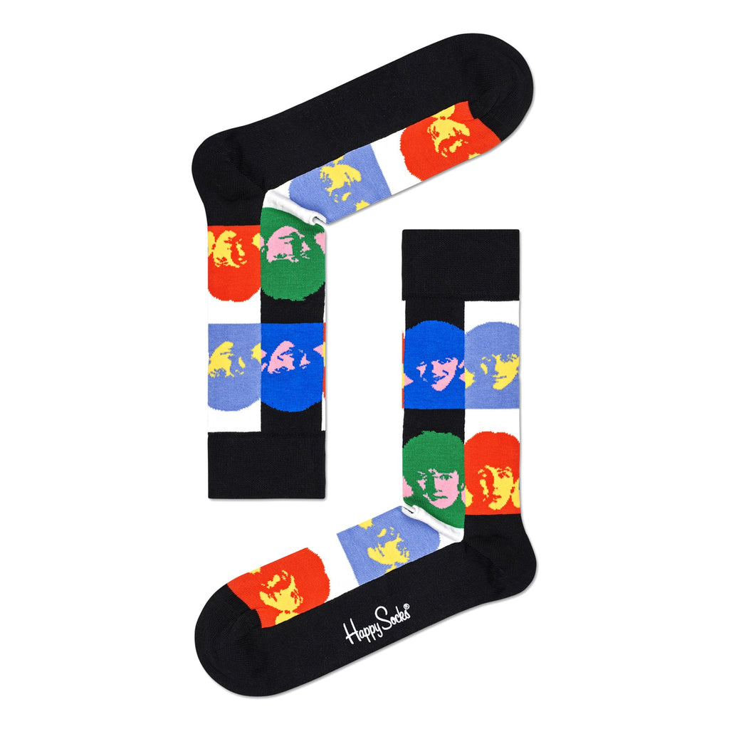 Happy Socks 1 Pack Mens Official Licensed The Beatles Novelty Socks