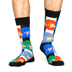 Happy Socks 1 Pack Mens Official Licensed The Beatles Novelty Socks