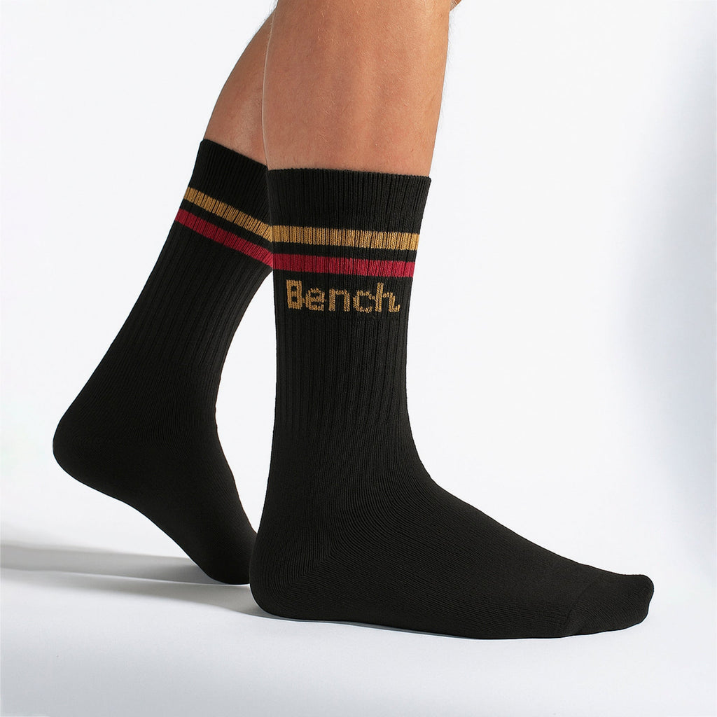 Bench 5 Pairs Mens Crew Cotton Socks - Breathable Sport Athletic Socks