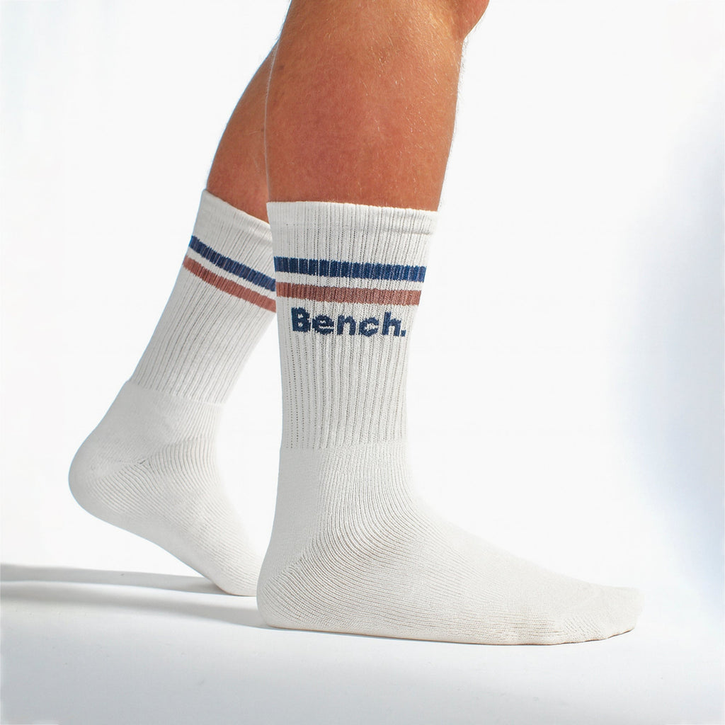 Bench 5 Pairs Mens Crew Cotton Socks - Breathable Sport Athletic Socks