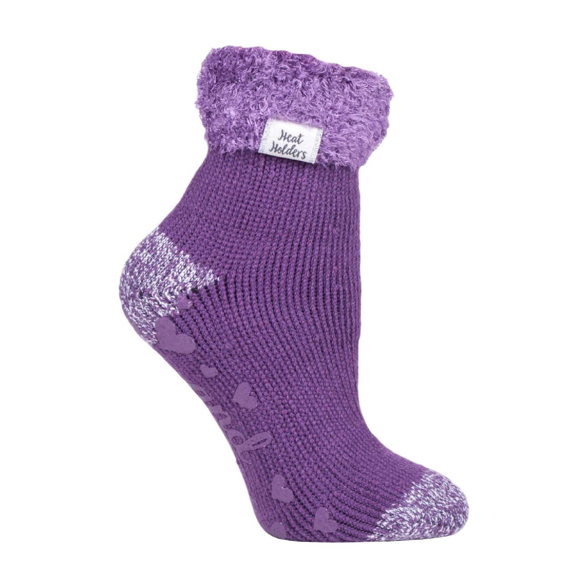 Sock Snob Womens Non Slip Thermal Low Cut Ankle Slipper Bed Socks with Grips