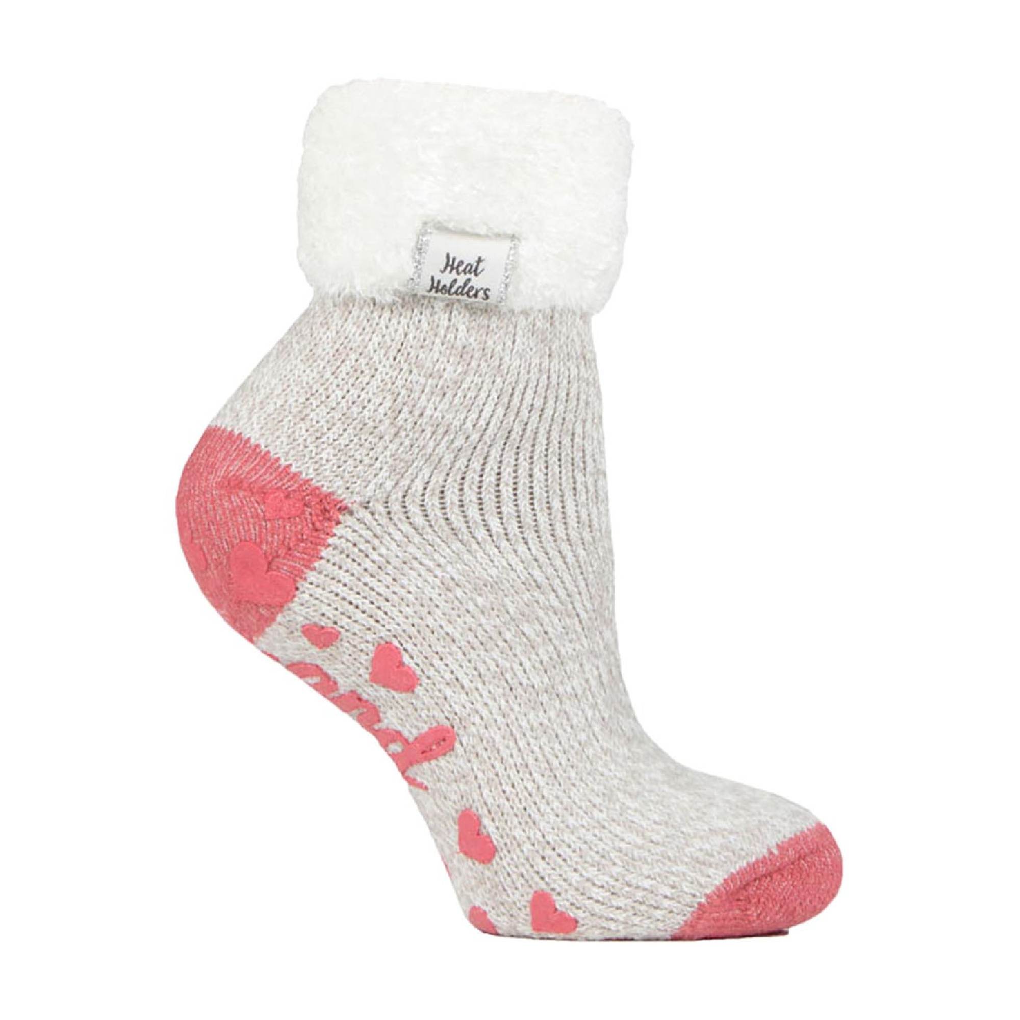 Sock Snob Womens Non Slip Thermal Low Cut Ankle Slipper Bed Socks with Grips