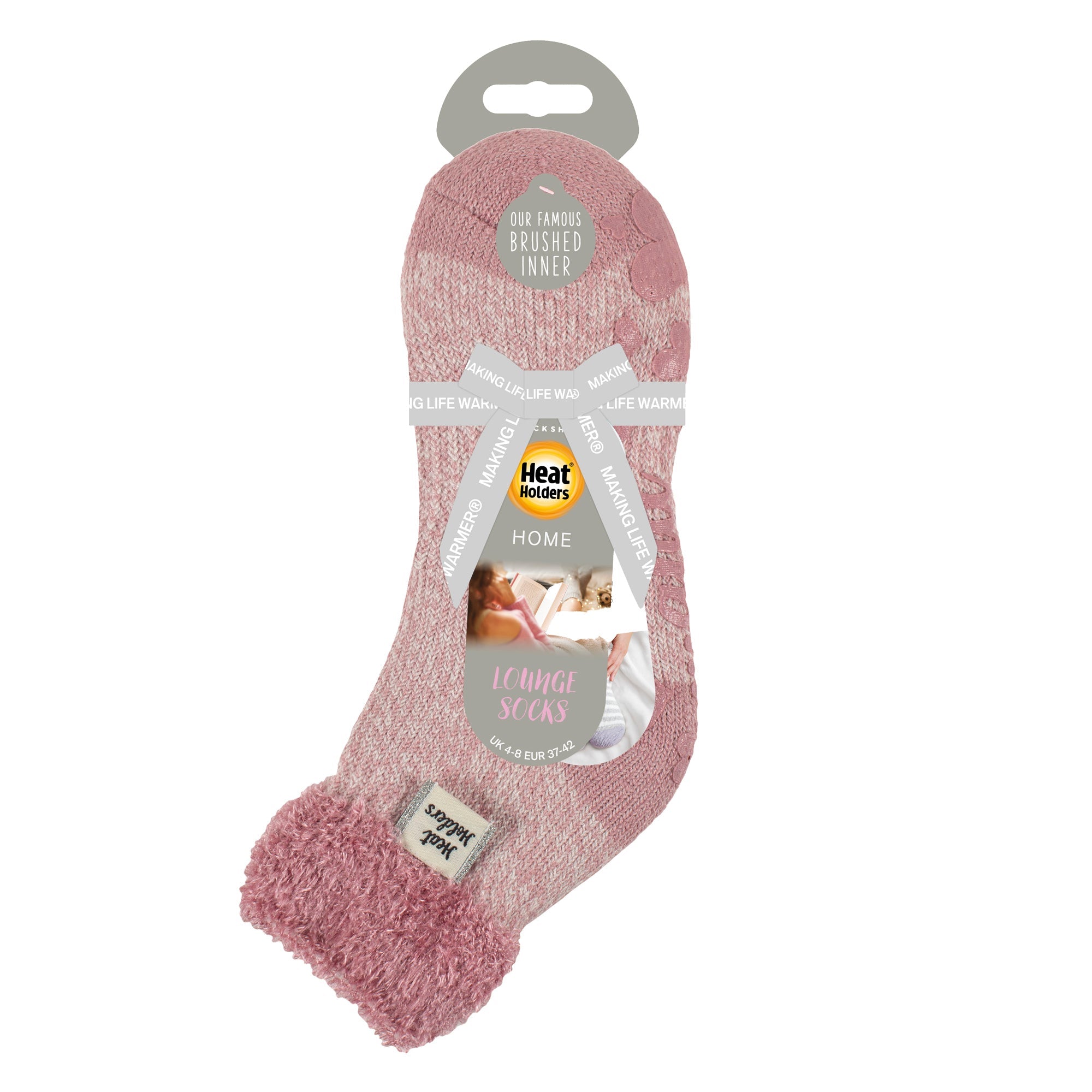Heat Holders Womens Cuddly Fluffy Sliper Bed Socks with Feather Top