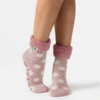 Sock Snob Womens Non Slip Thermal Low Cut Ankle Slipper Bed Socks with Grips
