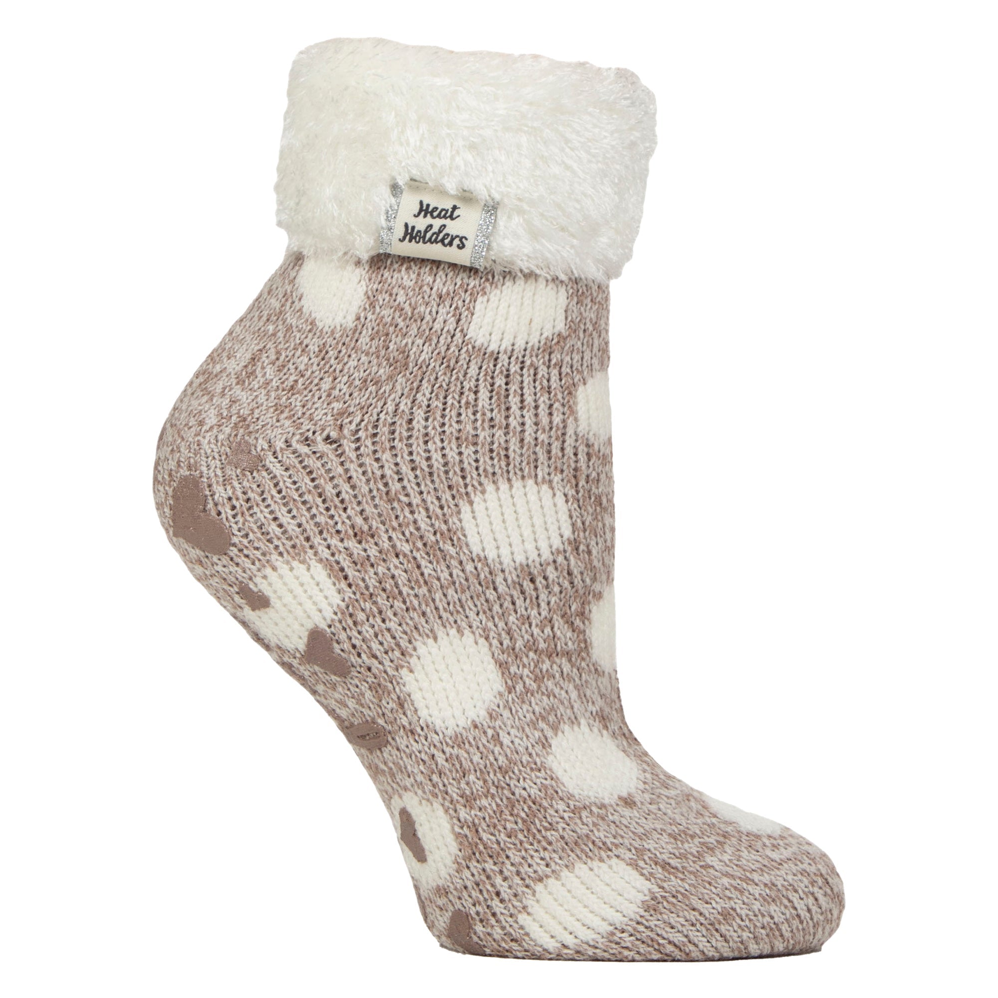 Sock Snob Womens Non Slip Thermal Low Cut Ankle Slipper Bed Socks with Grips