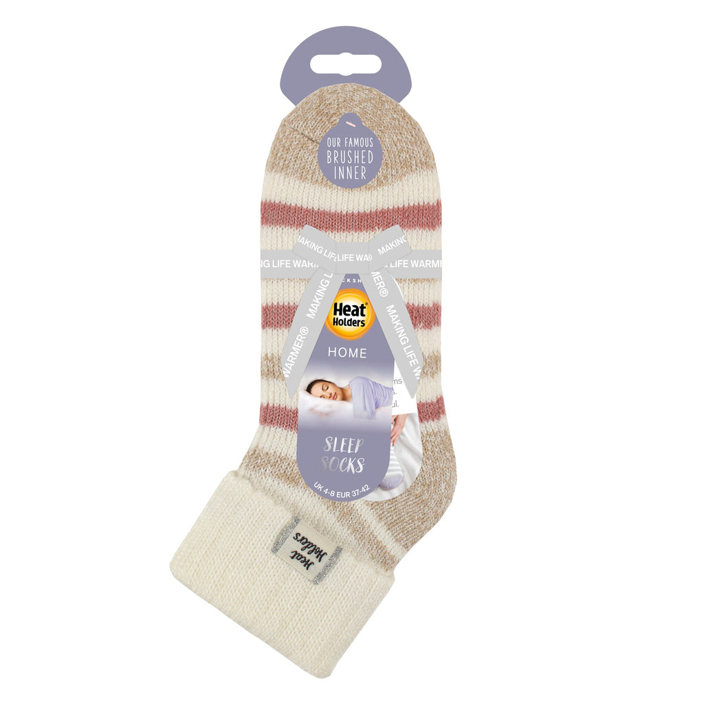 Heat Holders Womens Thermal Sleep Bed Socks with Rib Turn Over Cuff