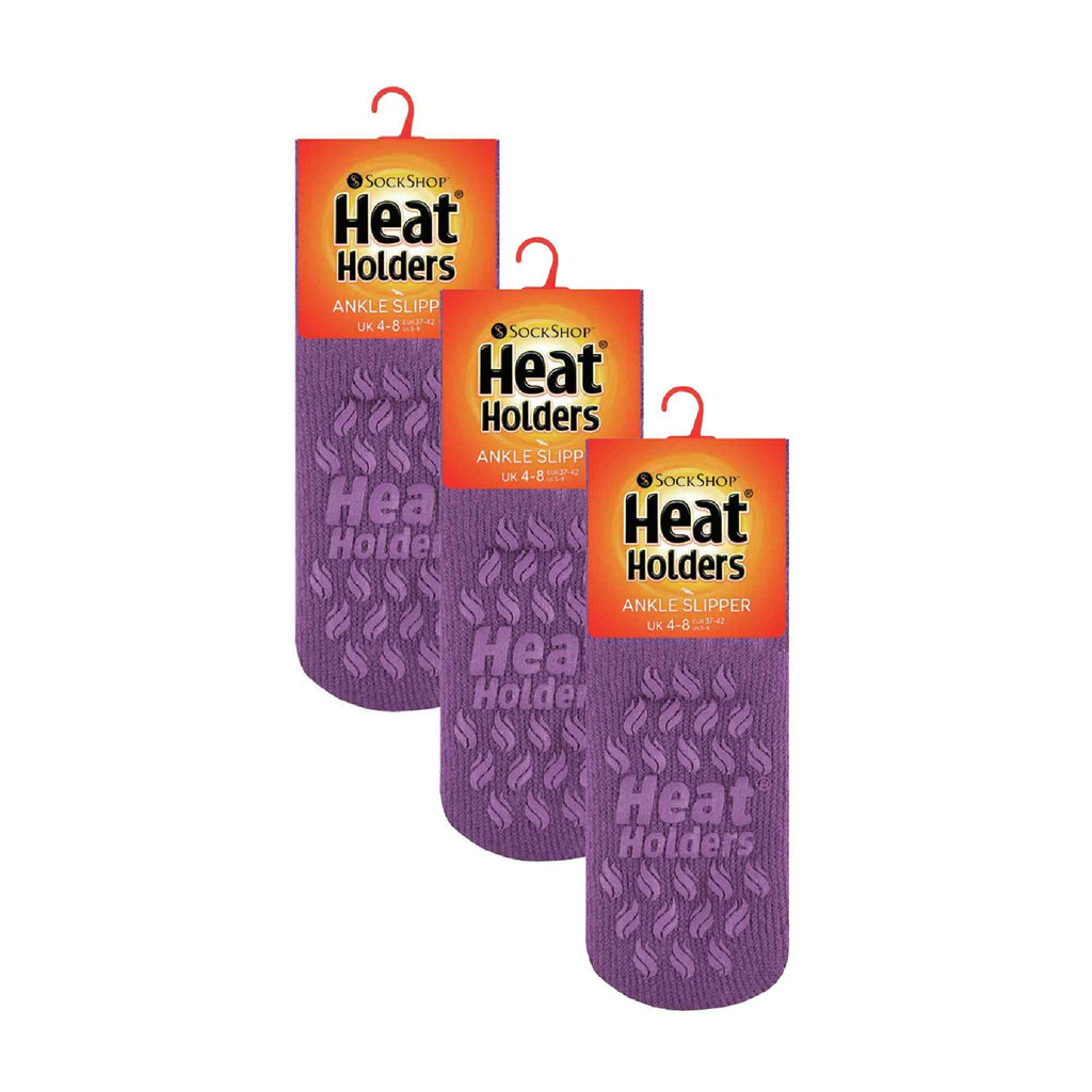 Heat Holders 3 Pair Womens Ankle Slipper Socks