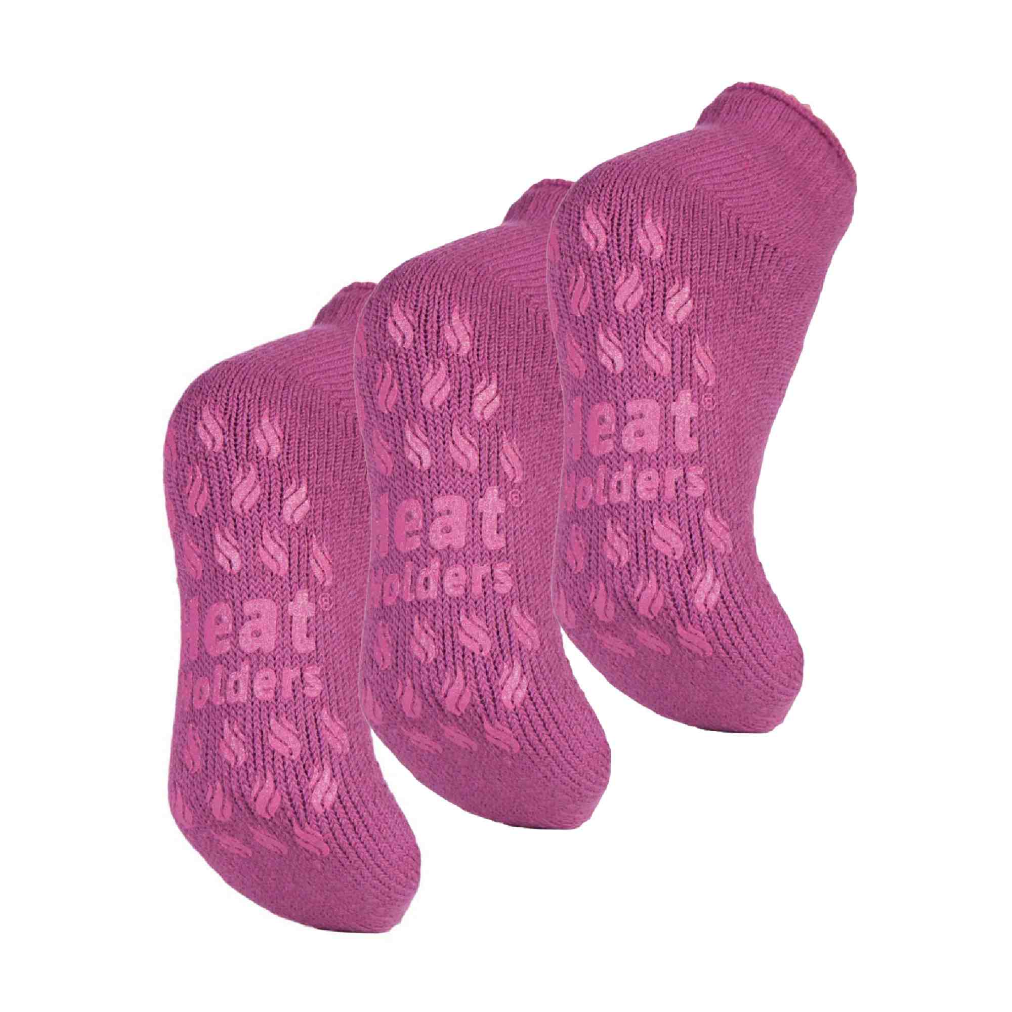 Heat Holders 3 Pair Womens Ankle Slipper Socks