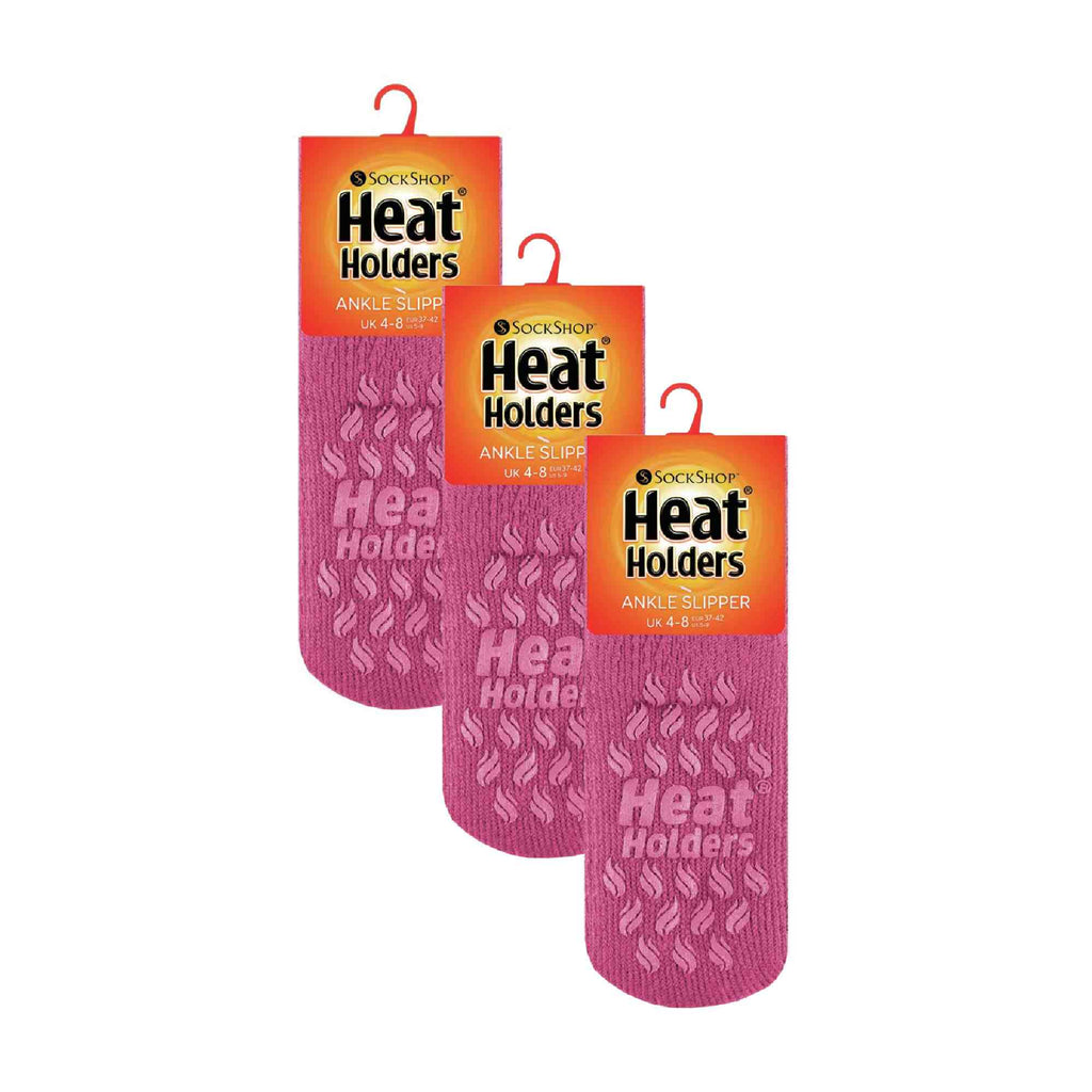 Heat Holders 3 Pair Womens Ankle Slipper Socks