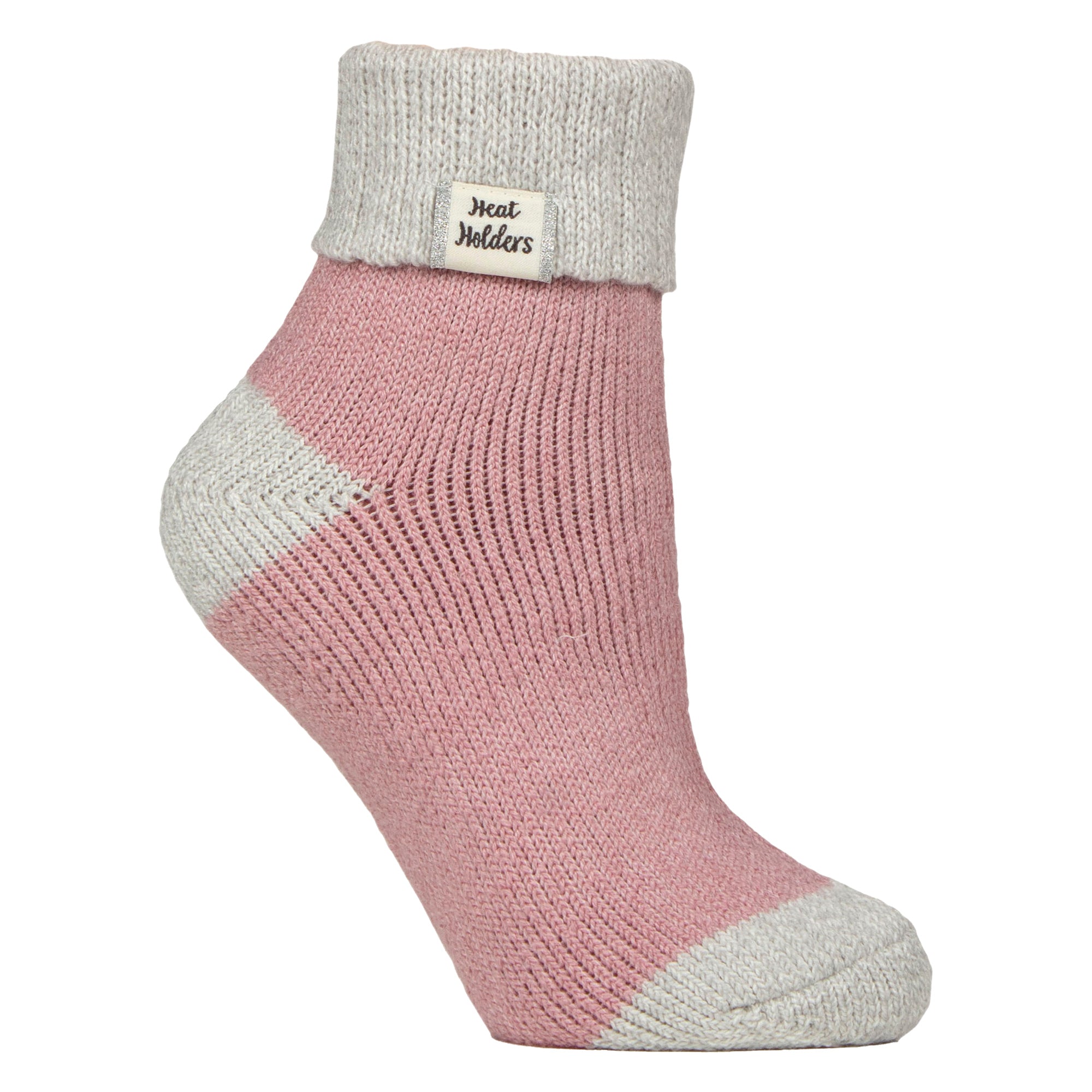 Heat Holders Womens Thermal Sleep Bed Socks with Rib Turn Over Cuff