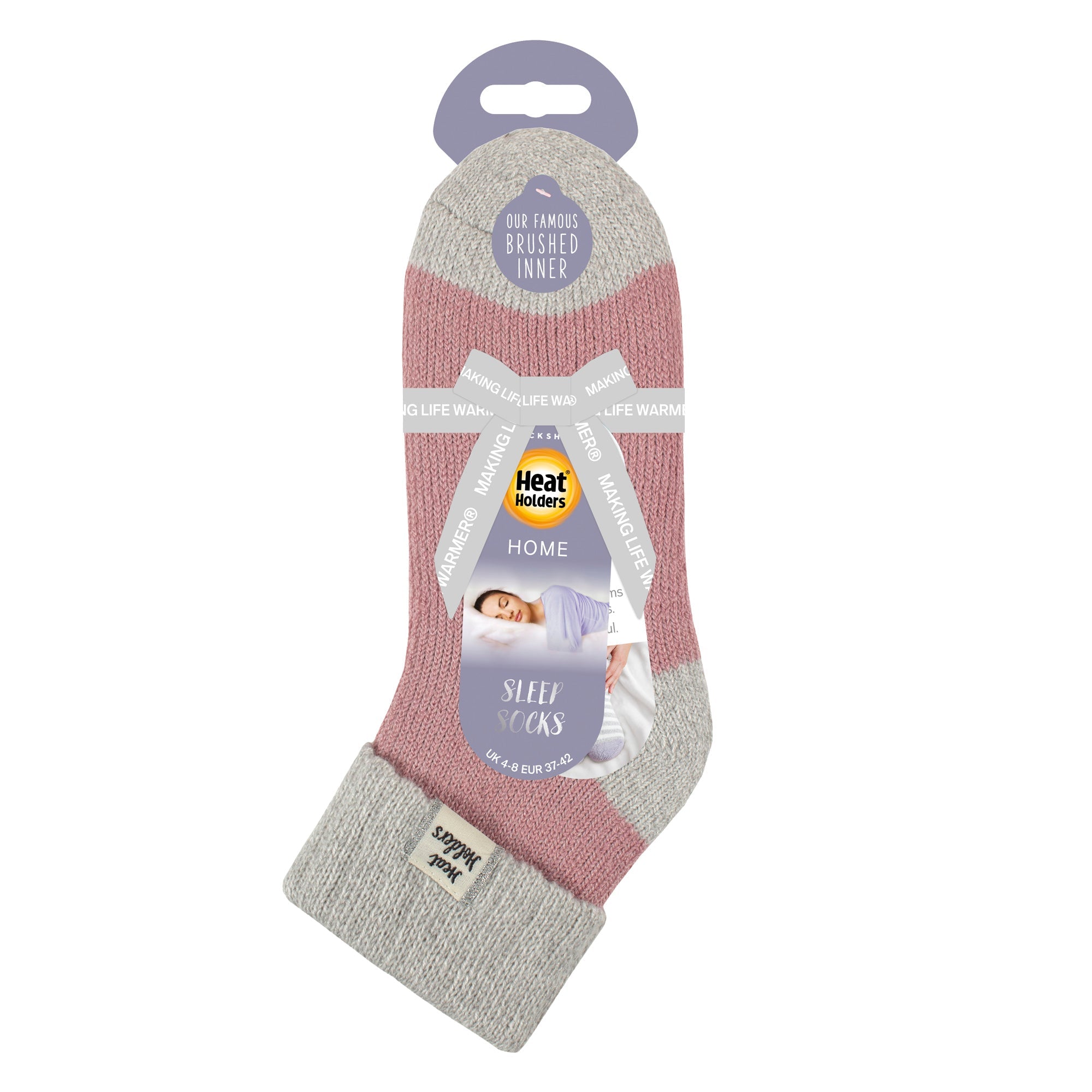 Heat Holders Womens Thermal Sleep Bed Socks with Rib Turn Over Cuff